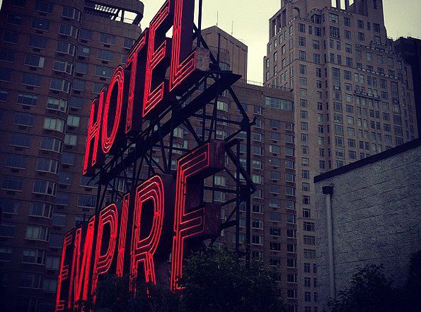 The renowned Hotel Empire sign which is viewable from the rooftop