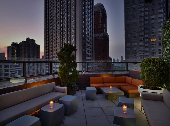 Sunset View at Empire Rooftop Hotel in the summertime