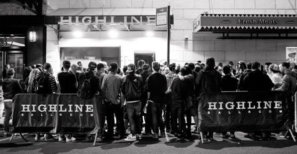 The line outside of Highline Ballroom before a special event