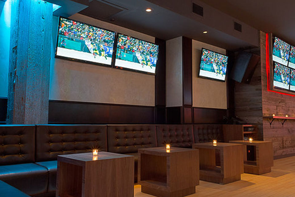 Table seating area at The Royal in Union Square - Formerly Forum